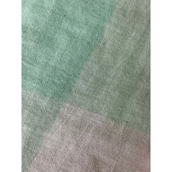 Anthropologie Maeve Short Sleeve Gingham Flutter Top in Mint Sz S Semi Sheer - Picture 10 of 10